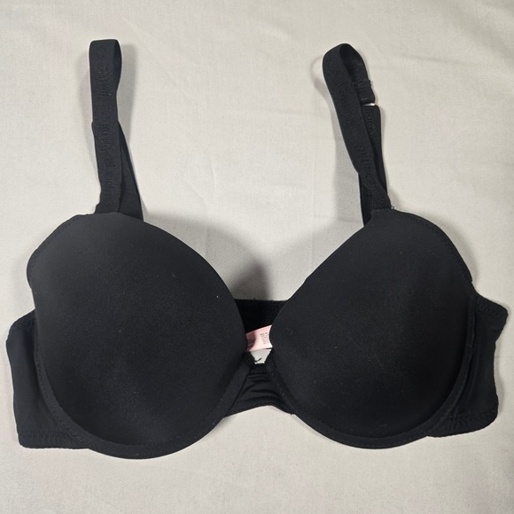 Juicy Couture Other - Juicy Couture T-Shirt Padded Push-Up Bra Women 34C Black‎ Logo Strap Intimate